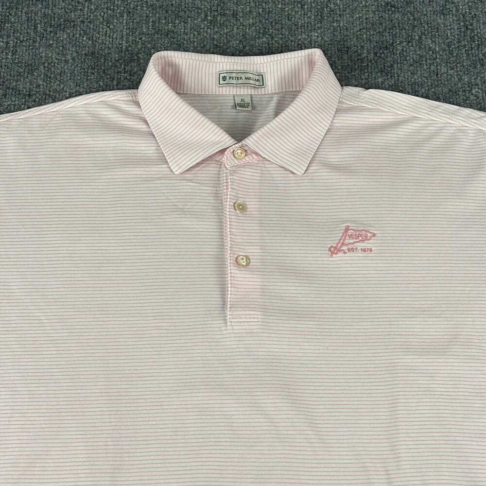 Peter Millar Polo Shirt Size XL Cotton W/LOGO VESPER